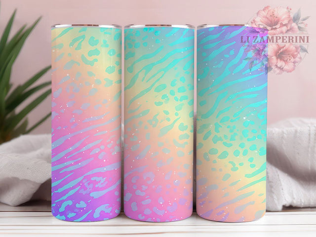 Glitter Leopard Print Glam Tumbler, Glitter Animal Print Tumbler, Sparkly Leopard Tumbler, 20oz Tumbler Sublimation, Glam Tumbler Wrap, Digital Tumbler Wrap, Trendy Tumbler Design Sublimation Li Zamperini 
