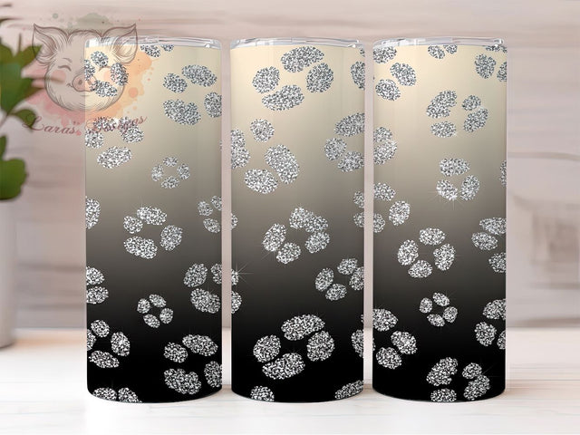 Glitter Leopard Print Tumbler, Sparkle Leopard, Animal Print, Glam Tumbler, Bold Pattern, 20oz Tumbler, Sublimation Design Sublimation Lara' s Designs 