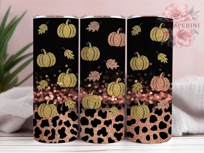 Glitter Leopard Pumpkin Fall Tumbler Wrap, Glitter Pumpkin Tumbler, Fall Tumbler Wrap, Cheetah Print Tumbler, 20oz Skinny Tumbler Png, Sparkly Fall Sublimation, Trendy Halloween Png Sublimation Li Zamperini 
