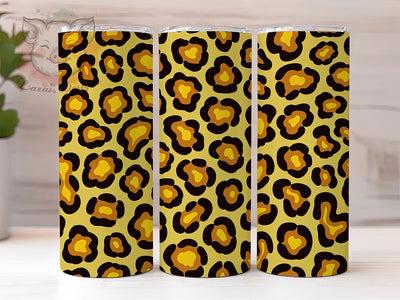 Glitter Leopard Seamless 20oz Tumbler Wrap, Leopard Print, Seamless Pattern, Animal Print Wrap, Sparkle Design, 20oz Tumbler Wrap, Sublimation PNG Sublimation Lara' s Designs 