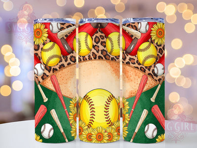 Glitter Leopard Softball Tumbler Wrap, Sparkle Baseball Wrap, 20oz Cheetah Sports Design, Bling Player Gift Tumbler, Shimmery Animal Print Wrap, Custom Glitter Softball Tumbler, Game Day Leopard Sublimation SvggirlplusArt 