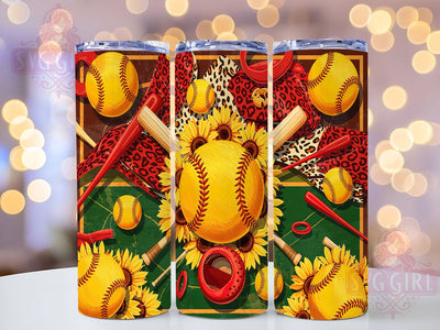 Glitter Leopard Softball Tumbler Wrap, Sparkle Baseball Wrap, 20oz Cheetah Sports Design, Bling Player Gift Tumbler, Shimmery Animal Print Wrap, Custom Glitter Softball Tumbler, Game Day Leopard Sublimation SvggirlplusArt 
