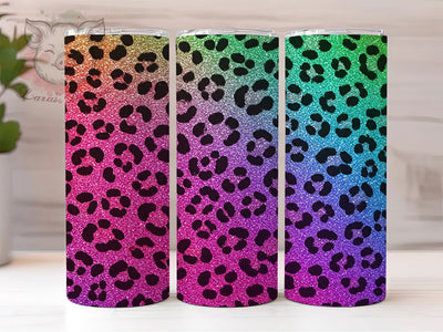 Glitter Leopard Sparkle Tumbler, Leopard Print Tumbler Wrap, 20Oz Tumbler Design, Sparkle Tumbler Sublimation, Animal Print Tumbler PNG, Glitter Animal Print, Leopard Glitter Tumbler Sublimation Lara' s Designs 