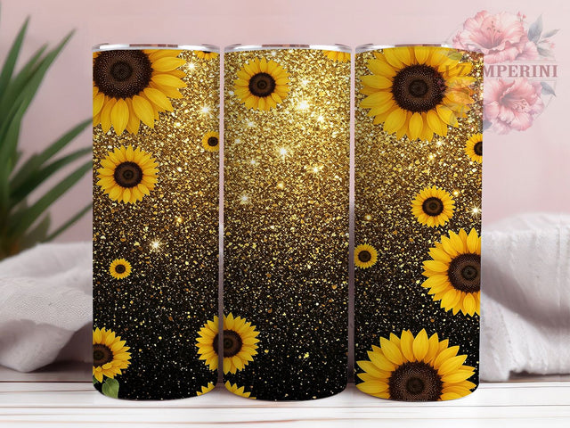 Glitter Leopard Sunflower Tumbler, Leopard Sunflower Wrap, Sunflower Tumbler Design, 20oz Sublimation Tumbler, Glitter Leopard Print Tumbler, Floral Leopard Tumbler Wrap Sublimation Li Zamperini 