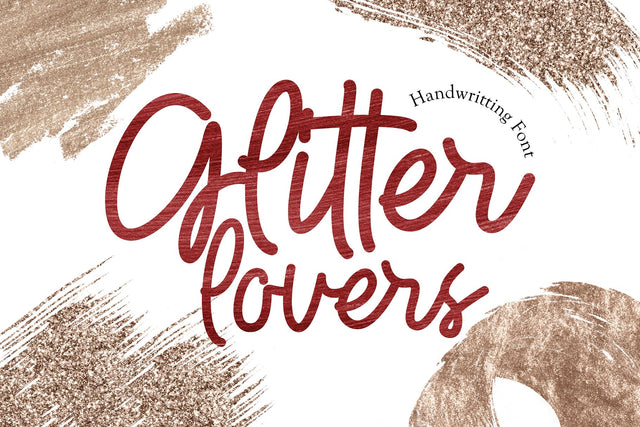 Glitter Lovers - Lovely Handwritting Font Font Mozzatype 