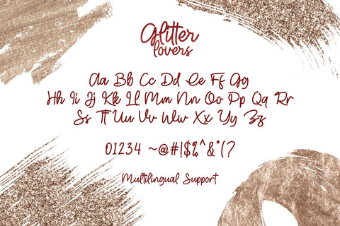 Glitter Lovers - Lovely Handwritting Font Font Mozzatype 