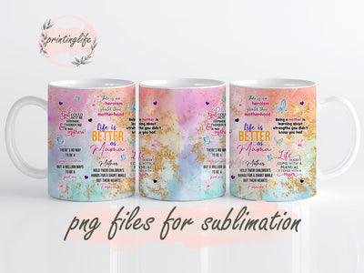 Glitter Mama Mug Wrap Design, Instant Digital Design Download Mug Wrap Design, Mug Design PNG Sublimation PrintingLife 