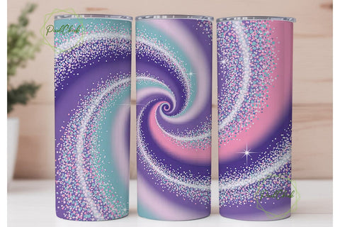 Glitter Marble 20oz Tumbler Wrap Sublimation PixelChick 