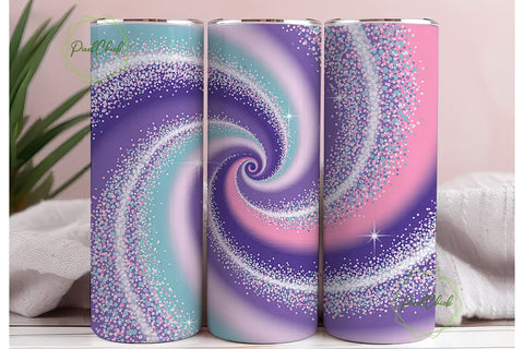 Glitter Marble 20oz Tumbler Wrap Sublimation PixelChick 