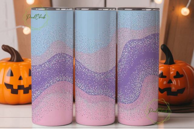 Glitter Marble 20oz Tumbler Wrap Sublimation PixelChick 