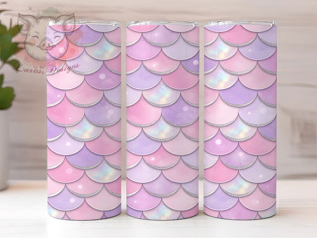 Glitter Mermaid Scales 20oz Tumbler, Mermaid Scales, Glitter Style, Ocean Theme, Sublimation Wrap, 20oz Tumbler, Shimmer Aesthetic, Fantasy Design Sublimation Lara' s Designs 