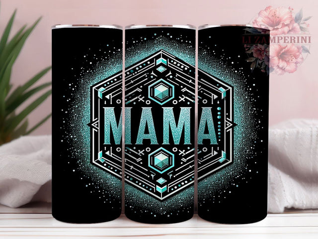 Glitter Mom Sparkle Mama Tumbler Wrap, 20oz Tumbler Sublimation, Mom Life Tumbler, Glam Mama Design, Cute Motherhood Tumbler, Trendy Glitter Tumbler Sublimation Li Zamperini 