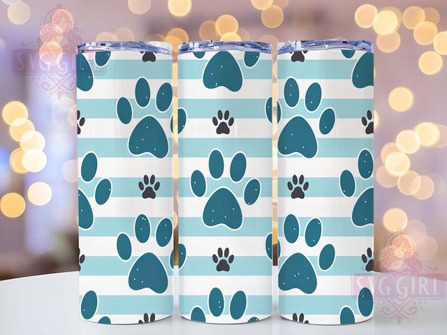 Glitter Paw Pet Print Tumbler Wrap, Pet Pattern Design, Sparkle Tumbler Art, Modern Pet Design, Sublimation Template, 20oz Tumbler Wrap, Animal Print Pattern Sublimation SvggirlplusArt 
