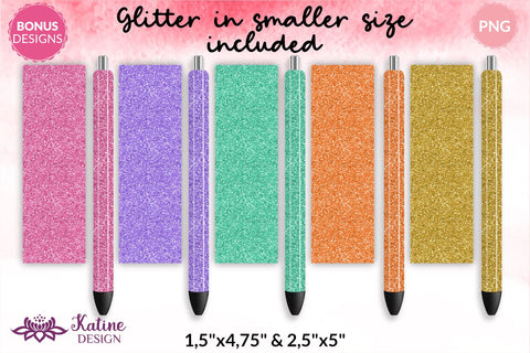 Glitter pen wrap epoxy pen wrap sublimation designs bundle. Waterslide printing Small and Big. Sublimation KatineDesign 