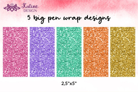 Glitter pen wrap epoxy pen wrap sublimation designs bundle. Waterslide printing Small and Big. Sublimation KatineDesign 