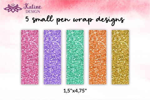Glitter pen wrap epoxy pen wrap sublimation designs bundle. Waterslide printing Small and Big. Sublimation KatineDesign 
