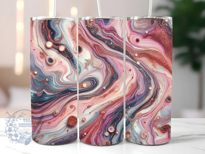Glitter Pink Agate Seamless Tumbler, agate drinkware, fashion tumbler, luxury tumbler, gemstone tumbler, mineral tumbler, geology tumbler, crystal tumbler Sublimation ToriDesigns 