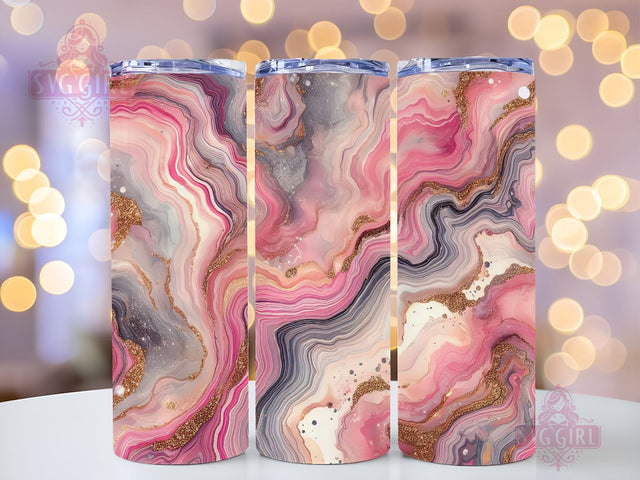 Glitter Pink Agate Seamless Tumbler, Glitter Pink Agate 20 oz Skinny Tumbler Sublimation Design Template Glitter Pink Agate Tumbler Wrap, Seamless Leopard Print, PNG Digital Download Sublimation SvggirlplusArt 