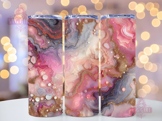 Glitter Pink Agate Seamless Tumbler Sublimation Design, glitter agate seamless tumbler, pink agate seamless tumbler, agate pattern Sublimation SvggirlplusArt 