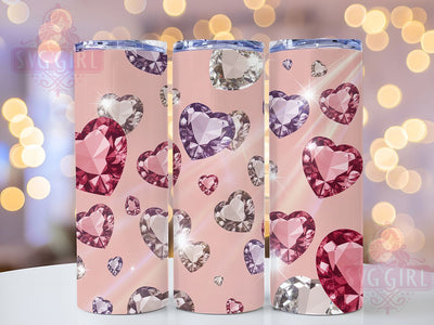 Glitter Pink Valentine Tumbler, Valentine’s Day Wrap, Sparkly Love Cup, 20oz Sublimation Wrap, Stylish Glitter Heart Design Tumbler, Artistic Pink Valentine Cup, Romantic Glitter Theme Wrap Sublimation SvggirlplusArt 