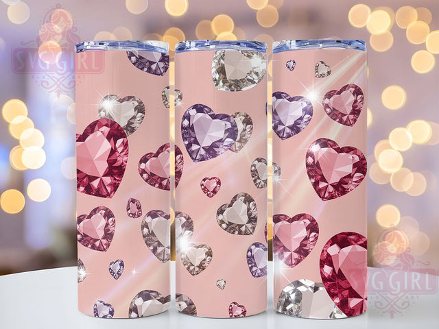 Glitter Pink Valentine Tumbler, Valentine’s Day Wrap, Sparkly Love Cup, 20oz Sublimation Wrap, Stylish Glitter Heart Design Tumbler, Artistic Pink Valentine Cup, Romantic Glitter Theme Wrap Sublimation SvggirlplusArt 
