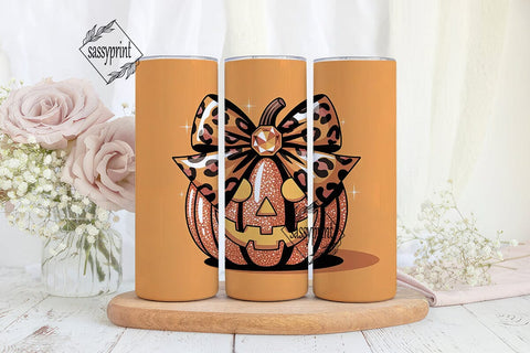 Glitter Pumpkin 20oz Tumbler Wrap Sublimation sassyprint 