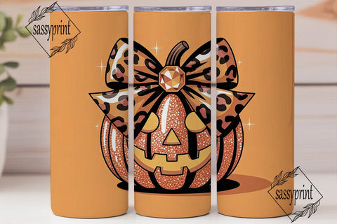 Glitter Pumpkin 20oz Tumbler Wrap Sublimation sassyprint 