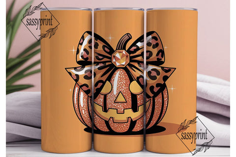 Glitter Pumpkin 20oz Tumbler Wrap Sublimation sassyprint 