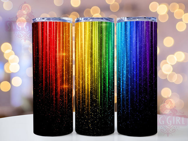 Glitter Rainbow 20oz Colorful Party Tumbler, 20oz Sublimation Wrap, Colorful Drinkware, Sparkly Tumblers, Seamless Pattern Design, Unique Glitter Tumblers, Fun Party Supplies Sublimation SvggirlplusArt 