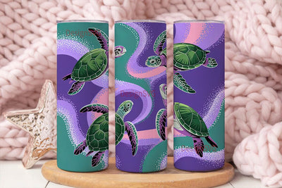 Glitter Sea Turtle Tumbler Wrap Sublimation DesignSVG 