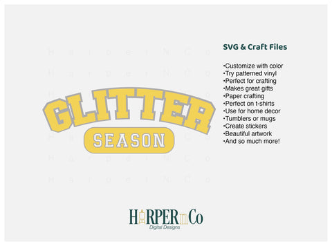 Glitter Season Laser SVG EPS Cut File SVG HarperNCo 