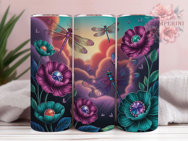 Glitter Shimmer Dragonfly Tumbler, Glowing Butterfly Tumbler, Sparkle Insect Wrap, Whimsical Dragonfly Wrap, Shimmer Butterfly Wrap, Sublimation Design, Trendy Gift Idea Sublimation Li Zamperini 