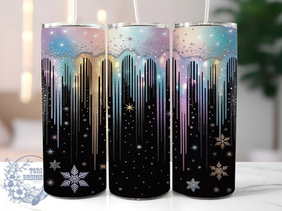Glitter Snowflake Elegant Winter Tumbler, Winter Sparkle Wrap, Festive Snow Sublimation, Holiday Frost Cup, 20Oz Skinny Tumbler Wrap, Shiny Snow Mug, Elegant Winter Design Sublimation ToriDesigns 