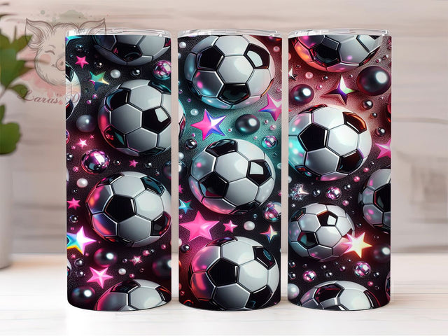 Glitter Soccer Athletic Tumbler Wrap, 20Oz Sublimation Wrap, Soccer Sport Drinkware, Glitter Sports Cup Wrap, Soccer Ball Tumbler Sublimation, Athletic Glitter Tumbler Sublimation Lara' s Designs 