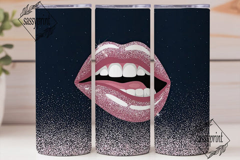 Glitter Space Lips 20oz Tumbler Wrap Sublimation sassyprint 