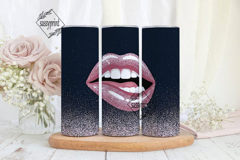 Glitter Space Lips 20oz Tumbler Wrap Sublimation sassyprint 