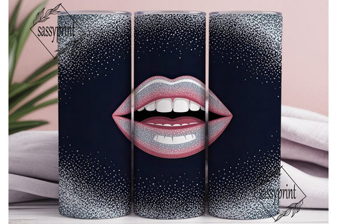 Glitter Space Lips 20oz Tumbler Wrap Sublimation sassyprint 