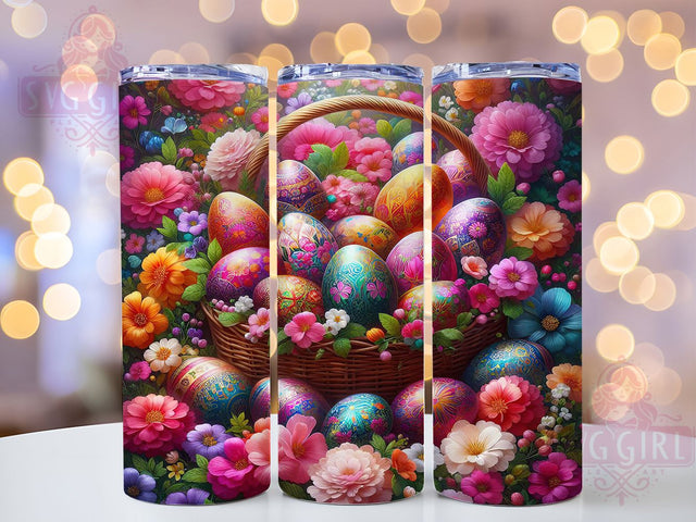Glitter Sparkle Easter Egg Tumbler, Spring Floral Tumbler, Glitter Egg Wrap, Festive Easter Wrap, Stylish 20oz Wrap, Sublimation Design, Trendy Gift Idea Sublimation SvggirlplusArt 