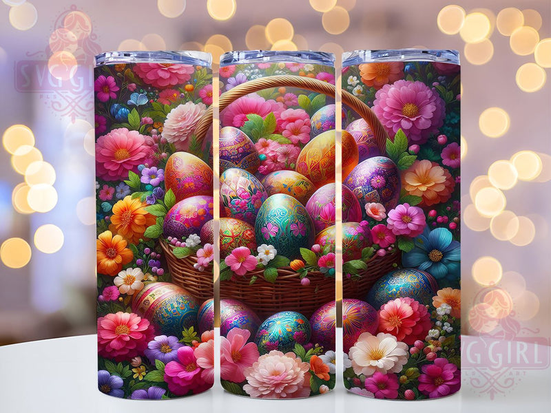 Glitter Sparkle Easter Egg Tumbler, Spring Floral Tumbler, Glitter Egg Wrap, Festive Easter Wrap, Stylish 20oz Wrap, Sublimation Design, Trendy Gift Idea Sublimation SvggirlplusArt 