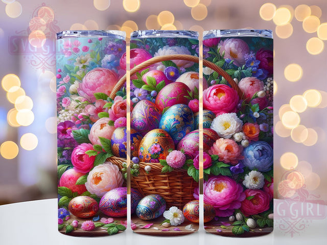 Glitter Sparkle Easter Egg Tumbler, Spring Floral Tumbler, Glitter Egg Wrap, Festive Easter Wrap, Stylish 20oz Wrap, Sublimation Design, Trendy Gift Idea Sublimation SvggirlplusArt 