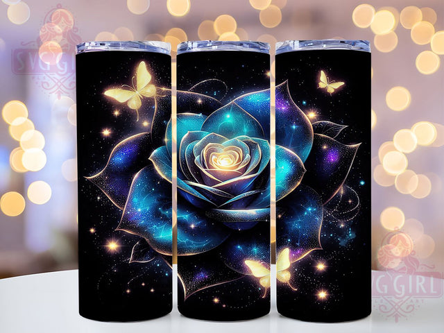 Glitter Sparkle Elegant Rose Tumbler, Floral Sparkle, 20oz Tumbler Sublimation, Elegant Rose Design, Shimmering Flower Art, Luxury Floral Aesthetic, Glamorous Rose Wrap Sublimation SvggirlplusArt 