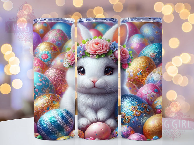 Glitter Sparkly Easter Bunny Tumbler, Cute Easter Tumbler, Glitter Bunny Wrap, Festive Bunny Wrap, Spring Bunny Wrap, Sublimation Design, Trendy Gift Idea Sublimation SvggirlplusArt 