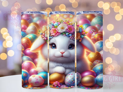 Glitter Sparkly Easter Bunny Tumbler, Cute Easter Tumbler, Glitter Bunny Wrap, Festive Bunny Wrap, Spring Bunny Wrap, Sublimation Design, Trendy Gift Idea Sublimation SvggirlplusArt 
