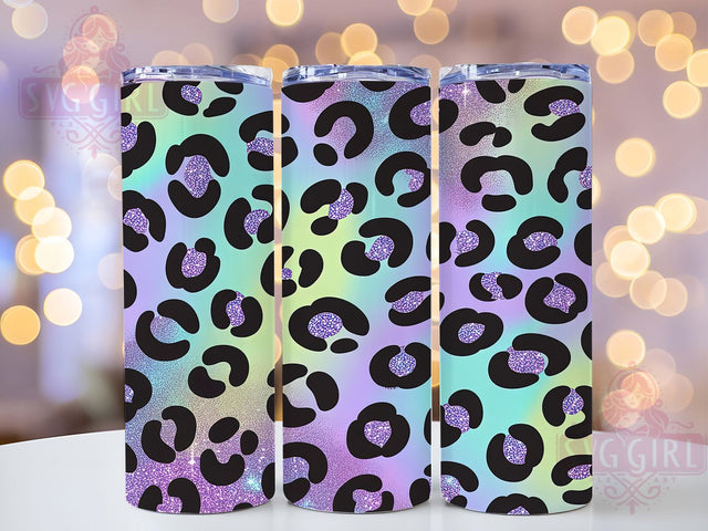 Glitter Sparkly Leopard Print Tumbler, Sparkly Animal Sublimation Design, Leopard Pattern Art, 20oz Glam Tumbler, Whimsical Leopard Mug, Stylish Glitter Cup, Bold Leopard Wrap Sublimation SvggirlplusArt 