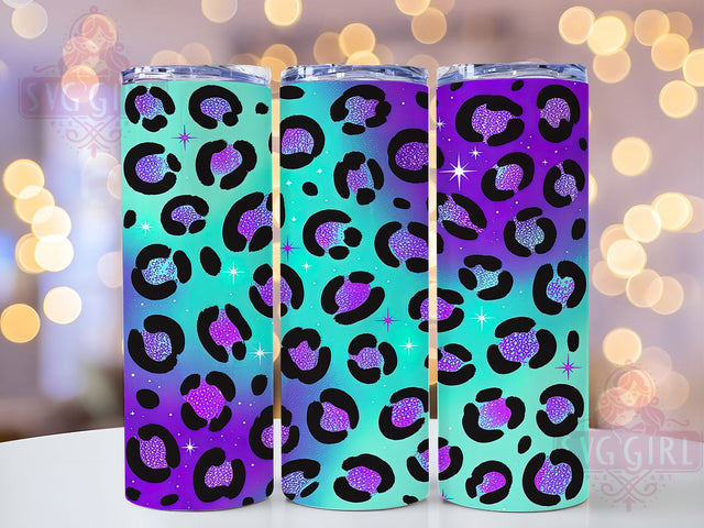 Glitter Sparkly Leopard Tumbler, Sparkly Leopard Pattern, Glam Animal Print, 20Oz Sublimation Wrap, Glitter Cheetah Art, Shiny Leopard Texture, Tumbler Sublimation Sublimation SvggirlplusArt 