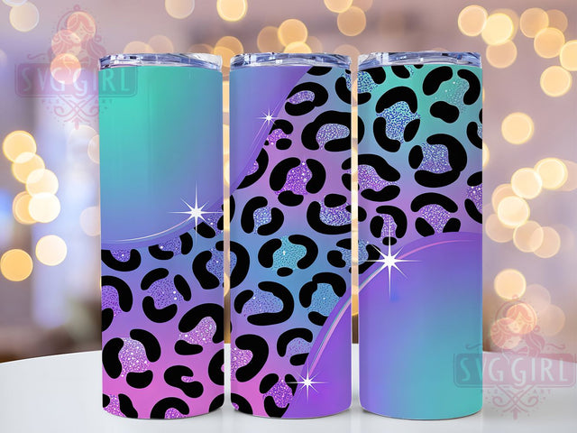 Glitter Sparkly Leopard Tumbler, Sparkly Leopard Pattern, Glam Animal Print, 20Oz Sublimation Wrap, Glitter Cheetah Art, Shiny Leopard Texture, Tumbler Sublimation Sublimation SvggirlplusArt 