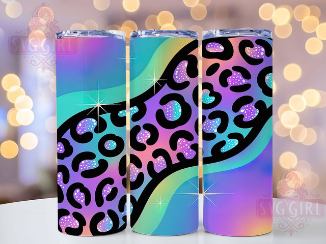 Glitter Sparkly Leopard Tumbler, Sparkly Leopard Pattern, Glam Animal Print, 20Oz Sublimation Wrap, Glitter Cheetah Art, Shiny Leopard Texture, Tumbler Sublimation Sublimation SvggirlplusArt 