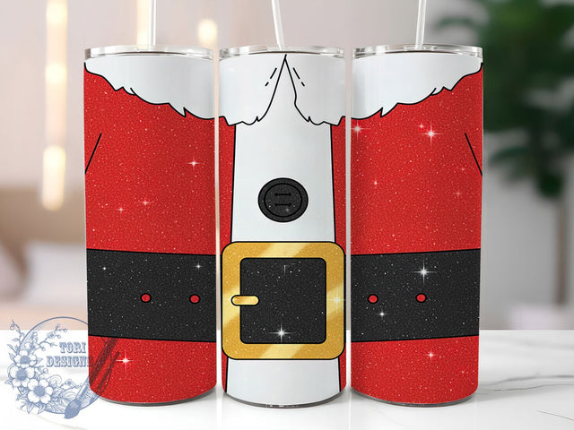 Glitter Sparkly Santa Christmas Tumbler, Sparkly Christmas Wrap, Festive Costume Sublimation, Holiday Glam Cup, 20Oz Skinny Tumbler Wrap, Shiny Santa Mug, Dazzling Christmas Design Sublimation ToriDesigns 