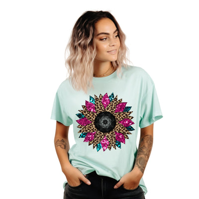 Glitter Sunflower Sublimation PNG | Sparkle Floral Design | Shimmer Sunflower with Glitter Effect Sublimation So Fontsy VIP Design Shop 