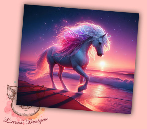 Glitter Sunset Tumbler, Horse Tumbler, Sunset Tumbler, Animal Tumbler, 20oz Tumbler Wrap, Sublimation Design, Digital Download, Cricut Design, Silhouette Design, DIY Tumbler Sublimation Lara' s Designs 
